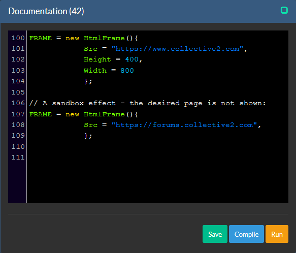 FRAME code 01