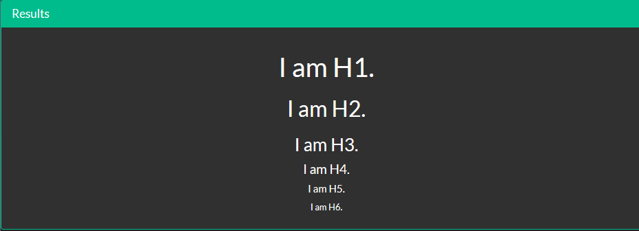 H 1 H 6 code 01 result