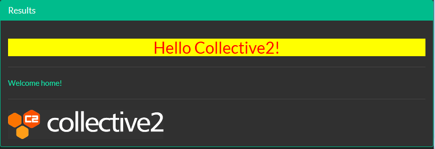 HTML code 01 result